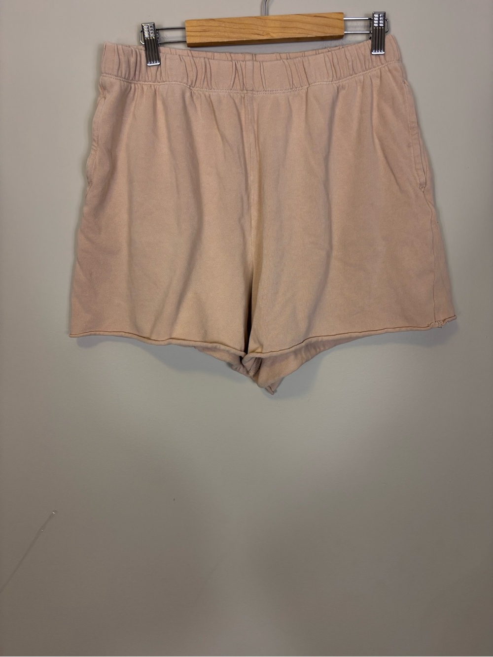 aerie faded orange Elastic-Waist Lounge Shorts with pockets Large
